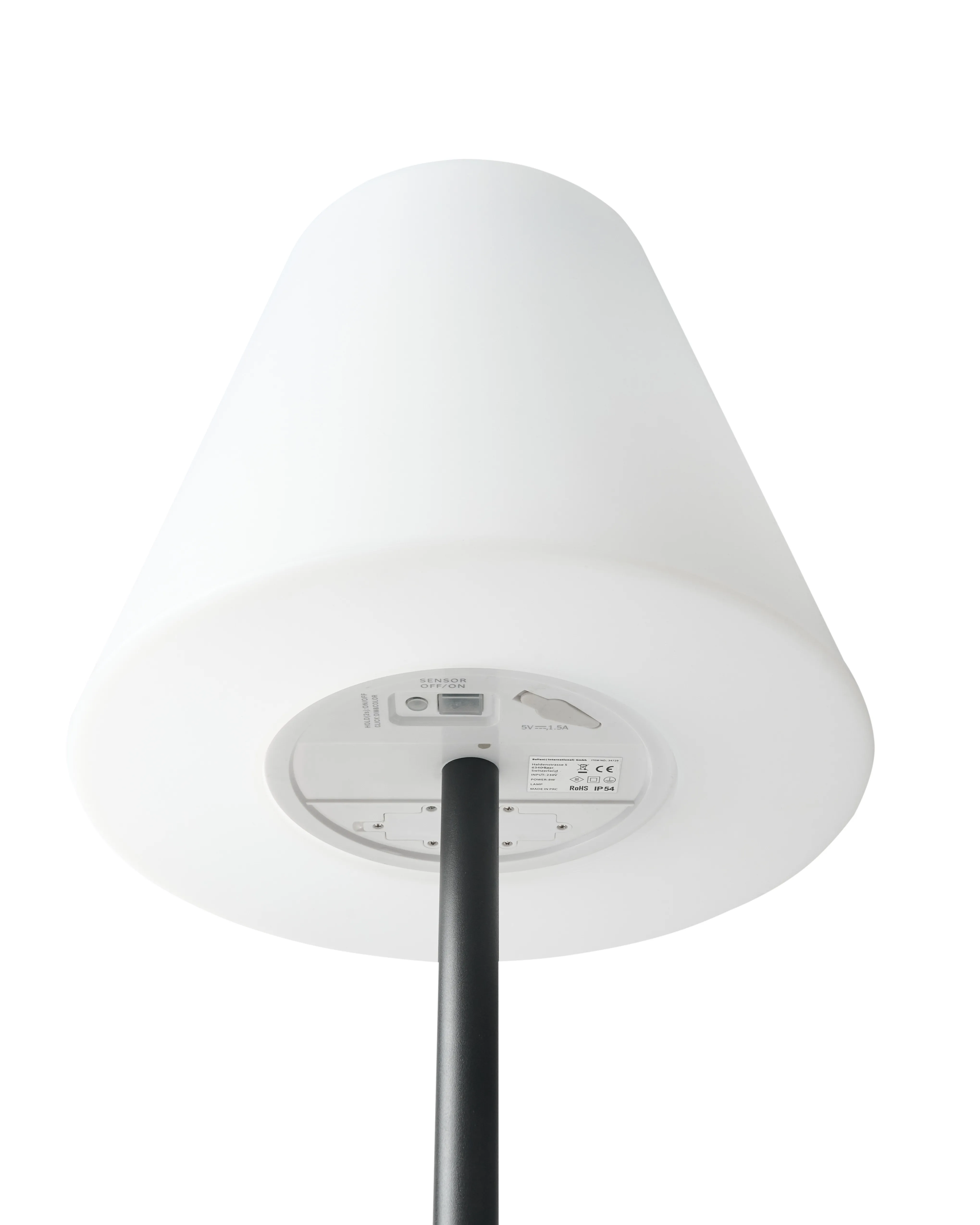 Solar LED-bollamp voor buiten FONESCA met afstandsbediening Wit