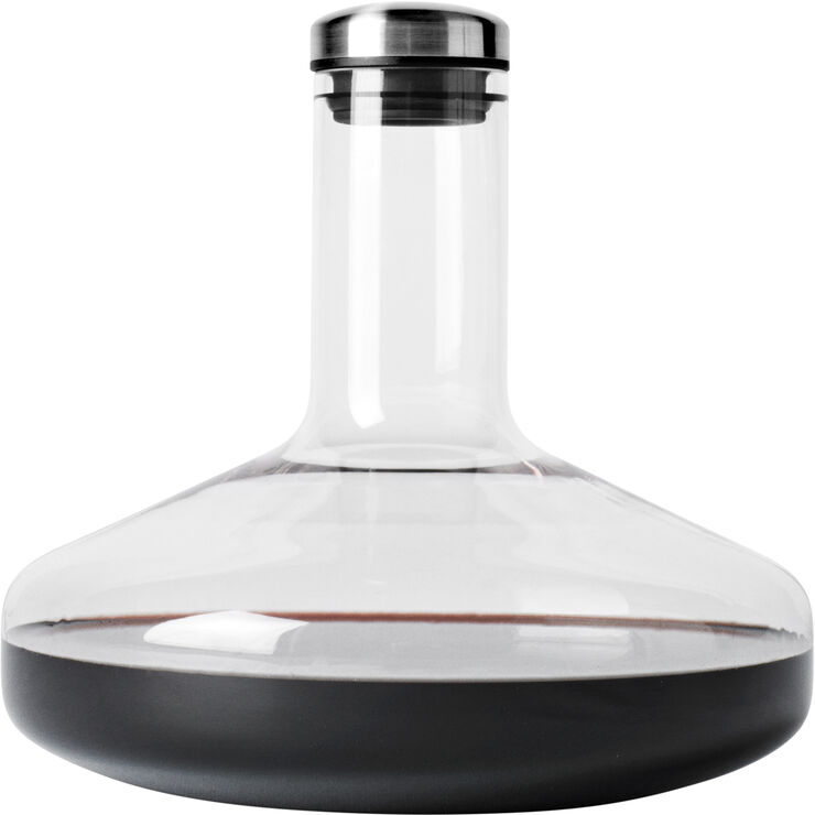 Audo Copenhagen Wine Breather, Deluxe, Clear/Steel Steel