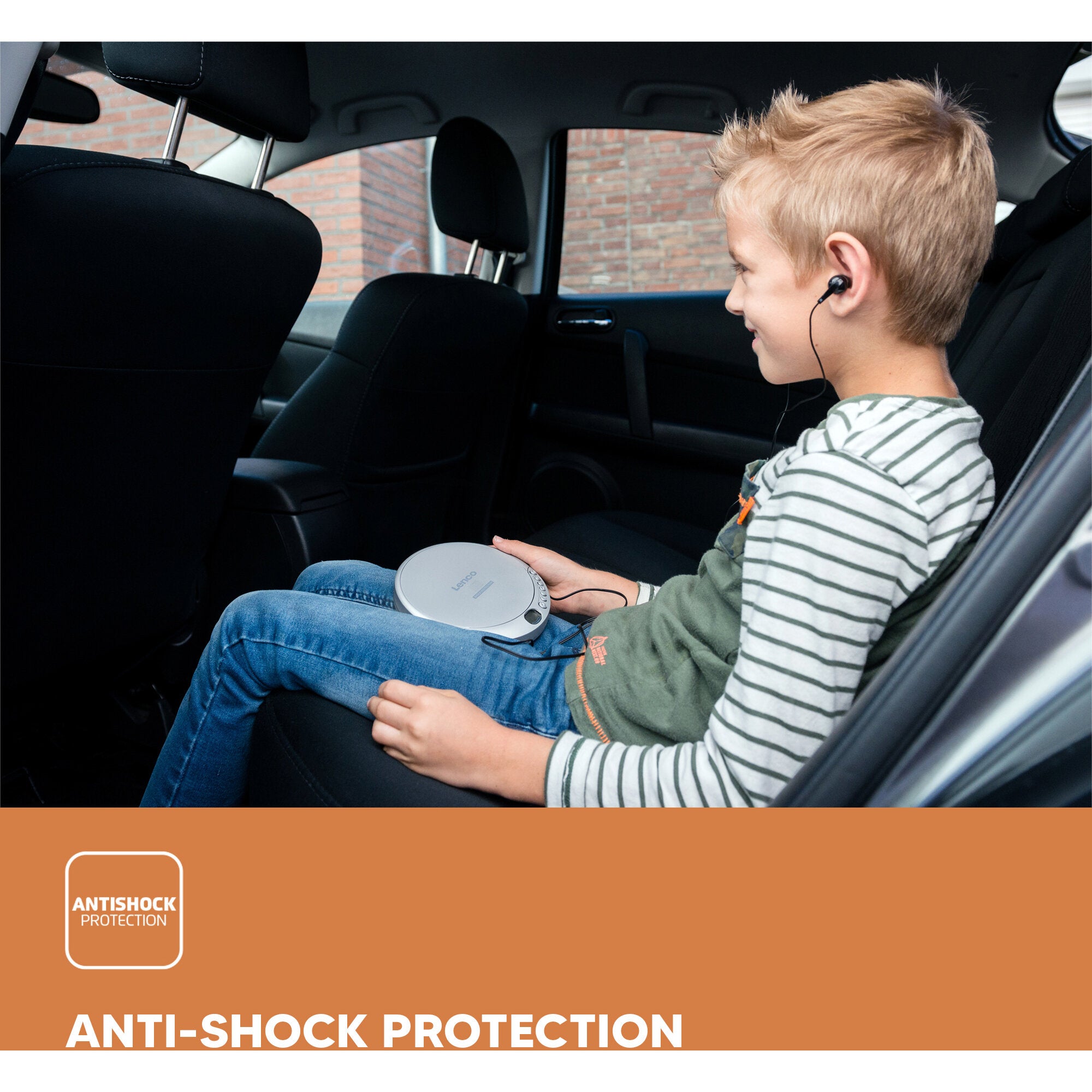Lenco CD-201SI draagbare CD-speler met anti-shock