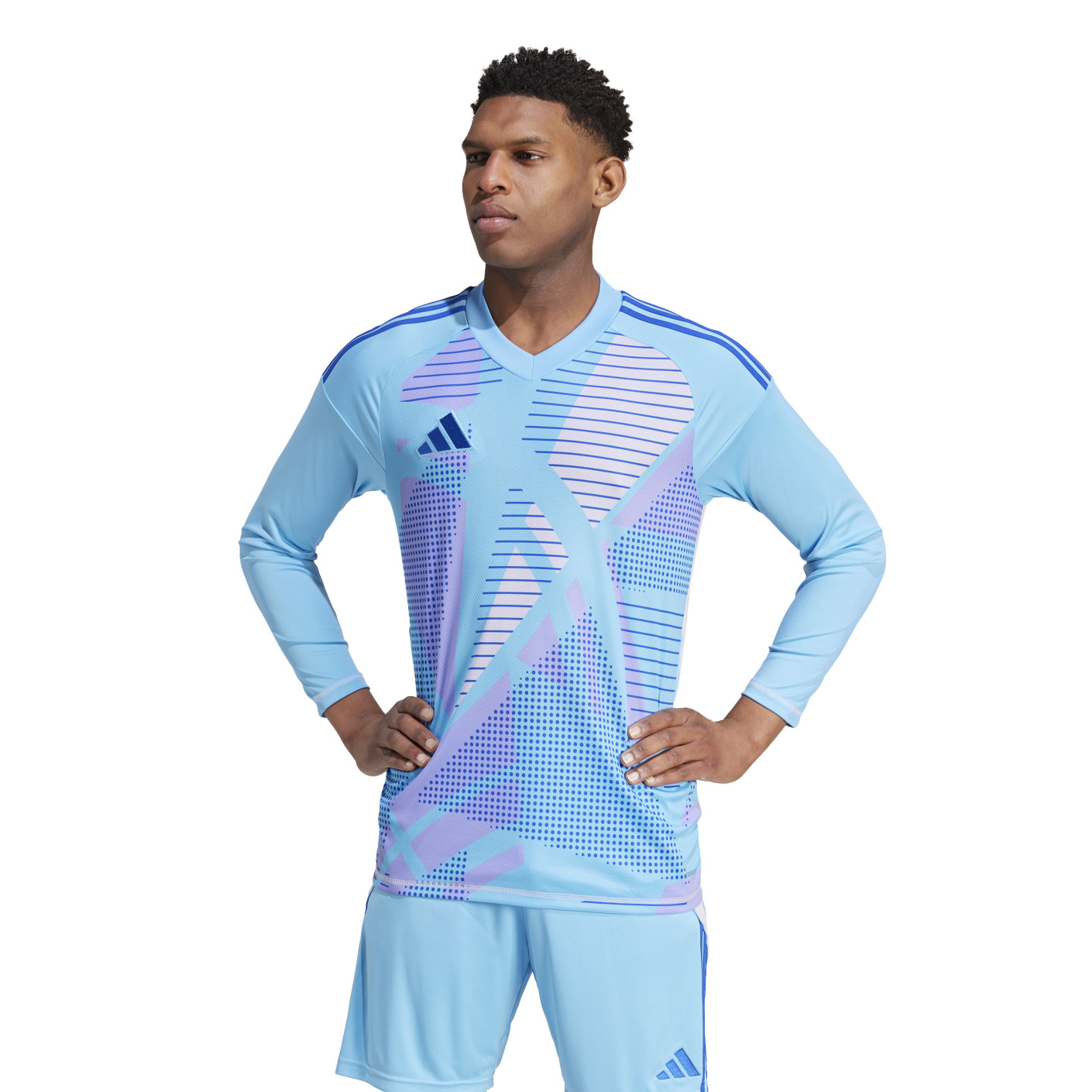 Adidas Tiro 24 Competition Keepersshirt Lange Mouwen Lichtblauw Blauw Paars