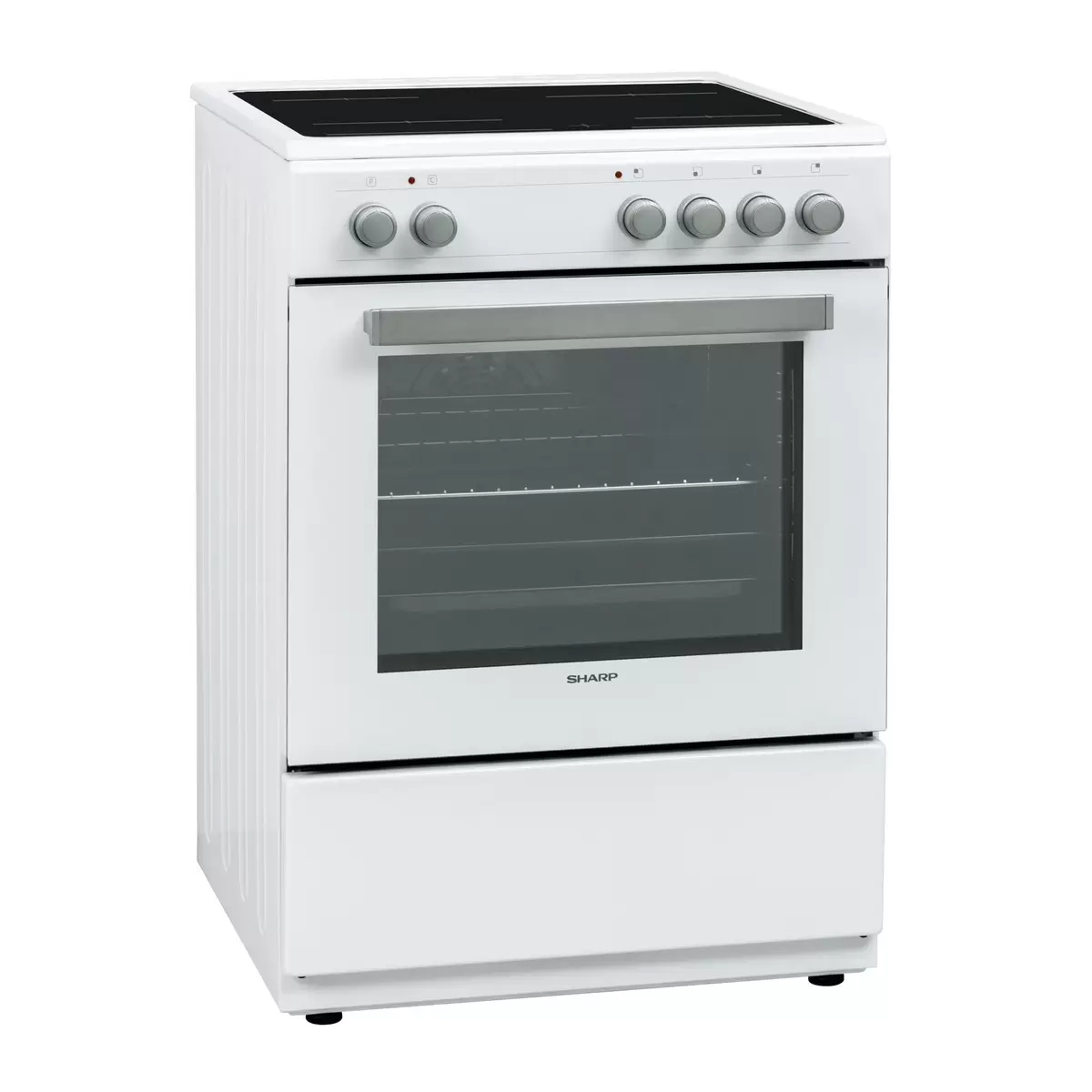 Kochherd freistehend 60cm Sharp KF-76VNO22W-DE weiss