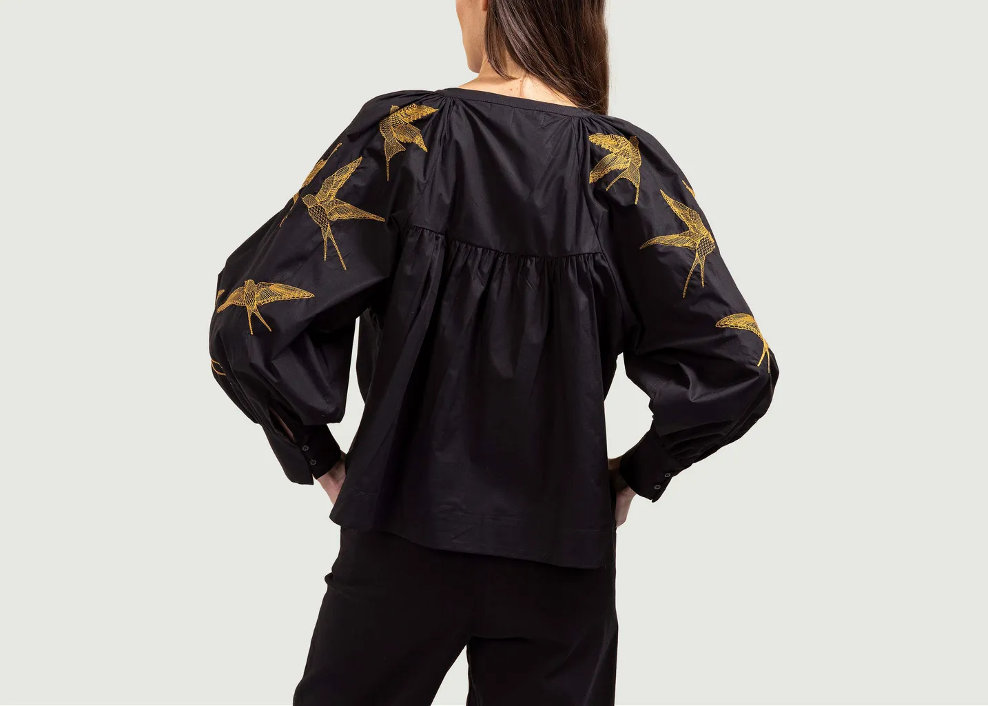 Chemise Doria Aves Noir Misericordia