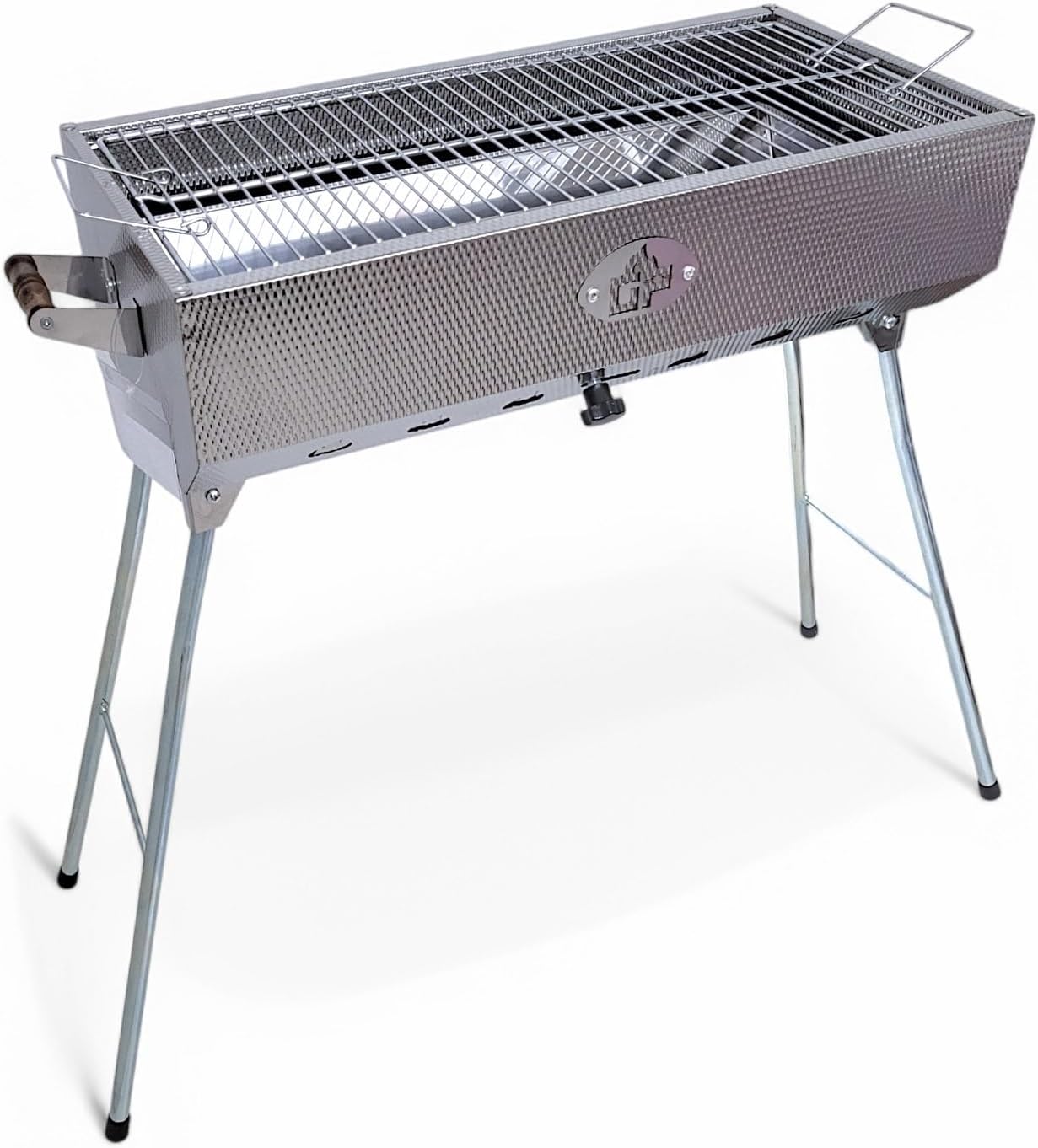 Mangal Set Taschkent Schaschlikgrill mit 9er Drehspieß Spieße Motor