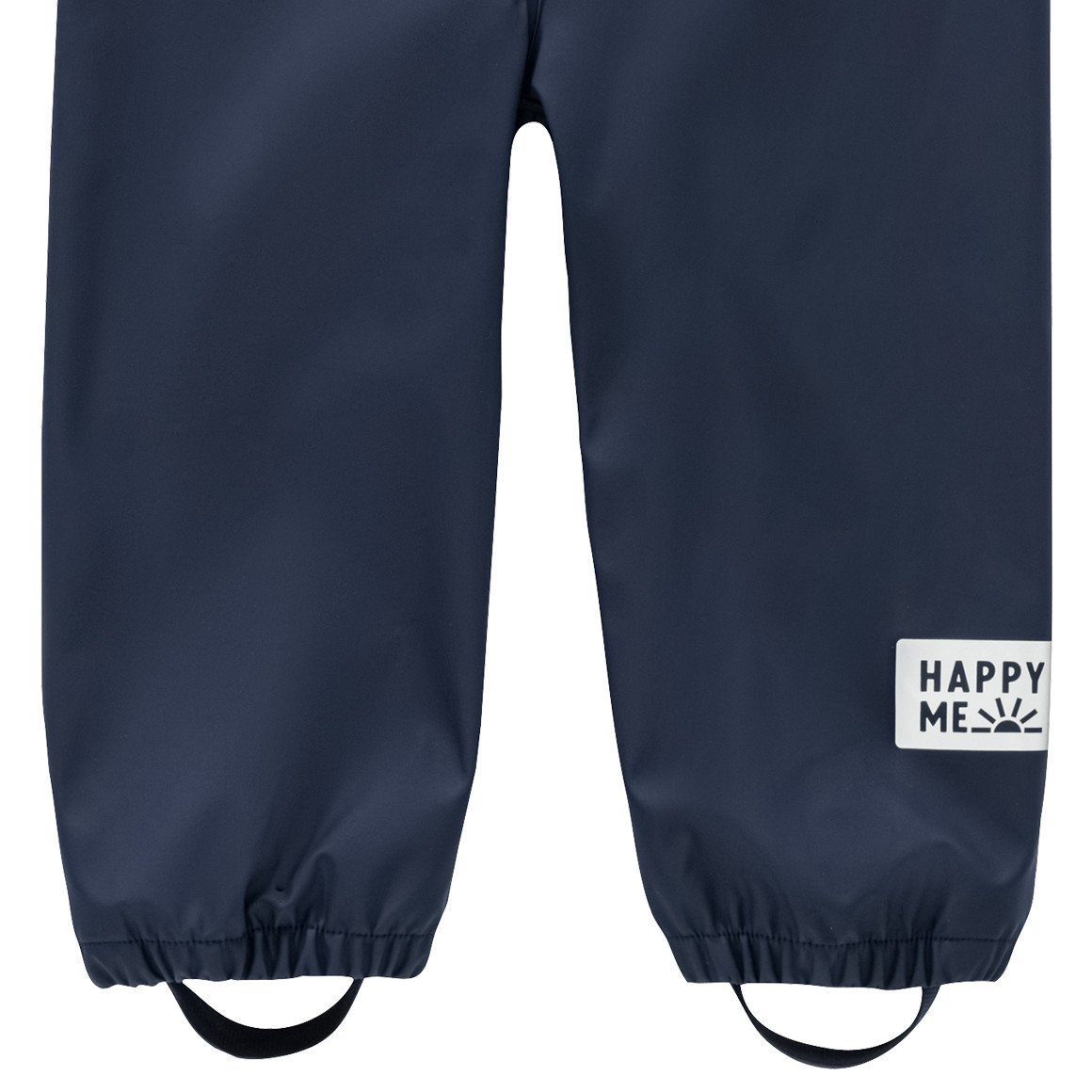 Topomini Baby Regenhose mit elastischen Trägern dunkelblau