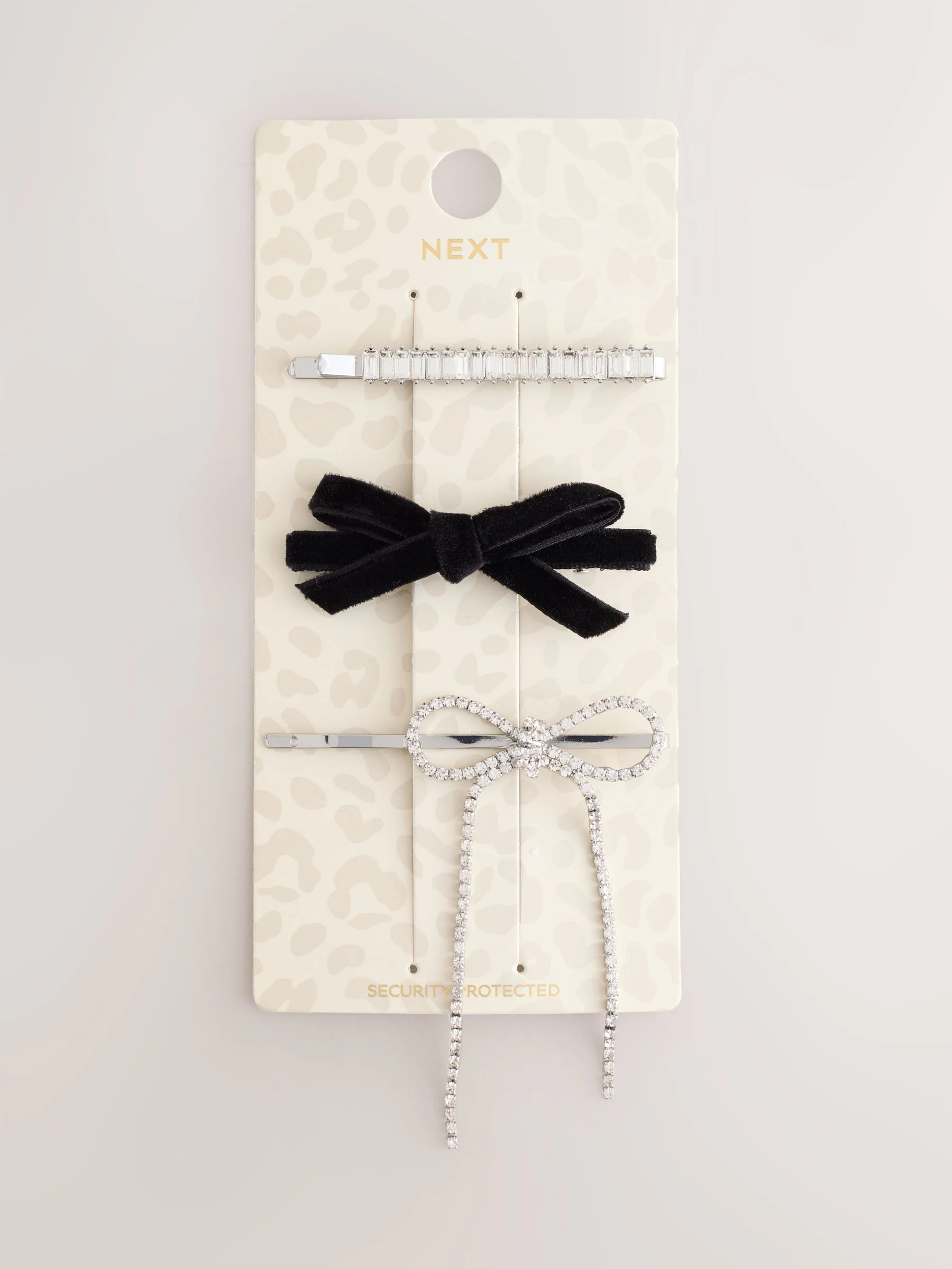Zilverkleurig - Sparkle Bow Hair Slides 3 Pack