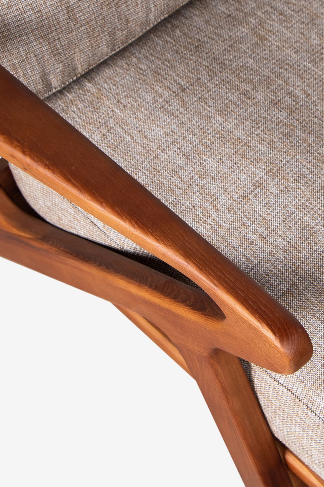 Houten stoel mid century bruin