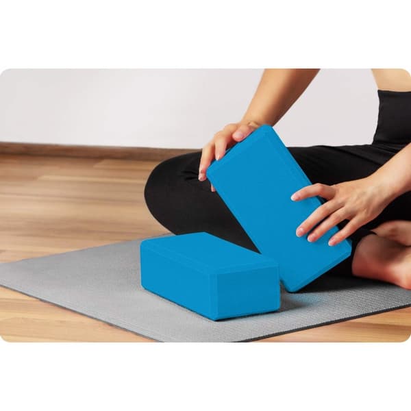 Skum yoga blokk - sett med 2, blå (NS-962)