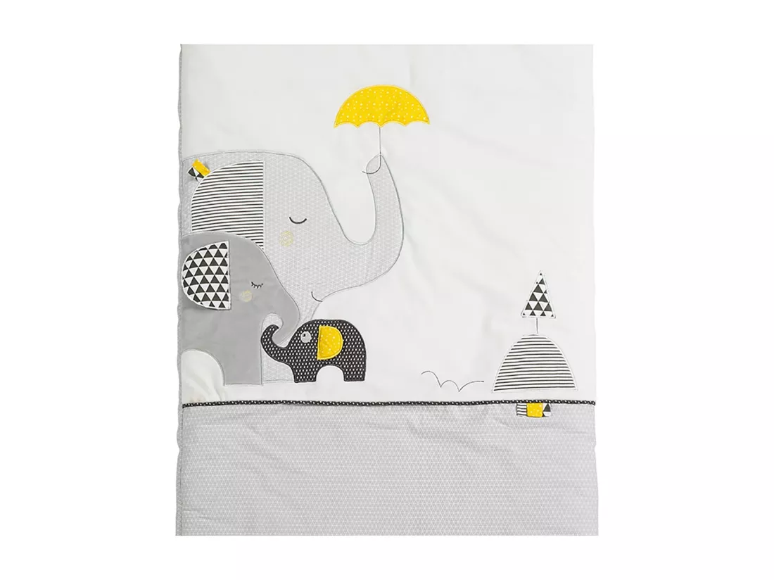 Edredon pour lit bébé en coton gris