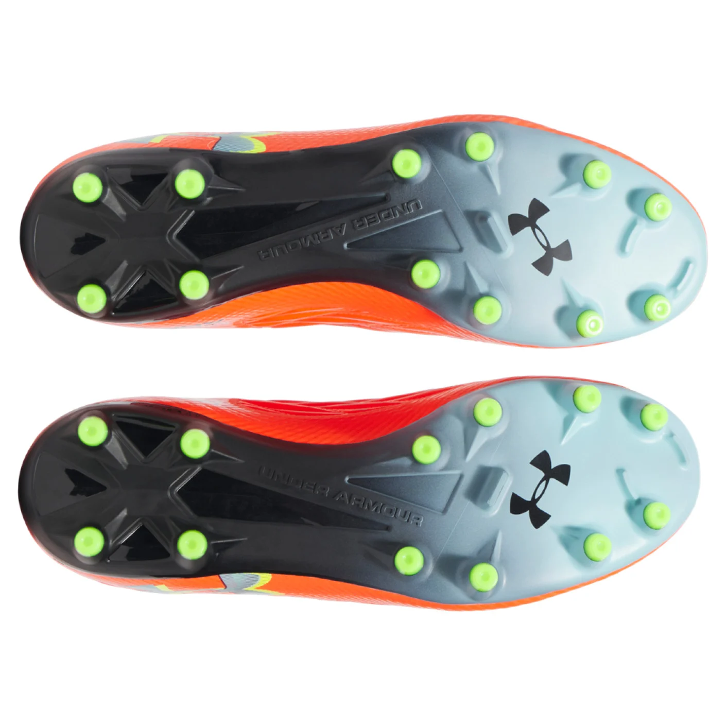 Under Armour Magnetico Pro 4.0 Gras Voetbalschoenen (FG) Oranje Grijs Neongeel