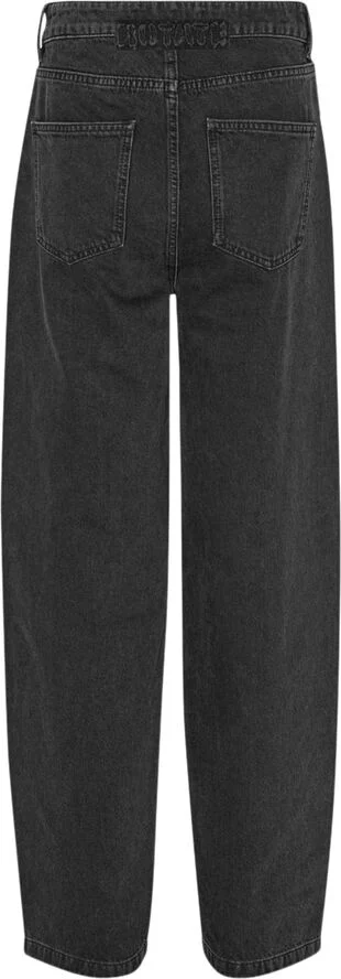 ROTATE Birger Christensen WIDE LEG 5 POCKET JEANS Black - washed