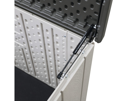 Opbergbox LIFETIME 568l 153 x 72 x 69 cm kunststof metaal lichtgrijs