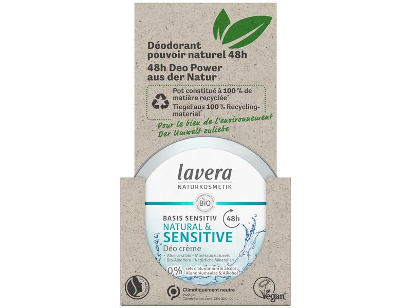 Lavera Deo Crème Basis Sensitiv 50 ml Natürliches zuverlässiges Deo für empfindliche Achselhaut
