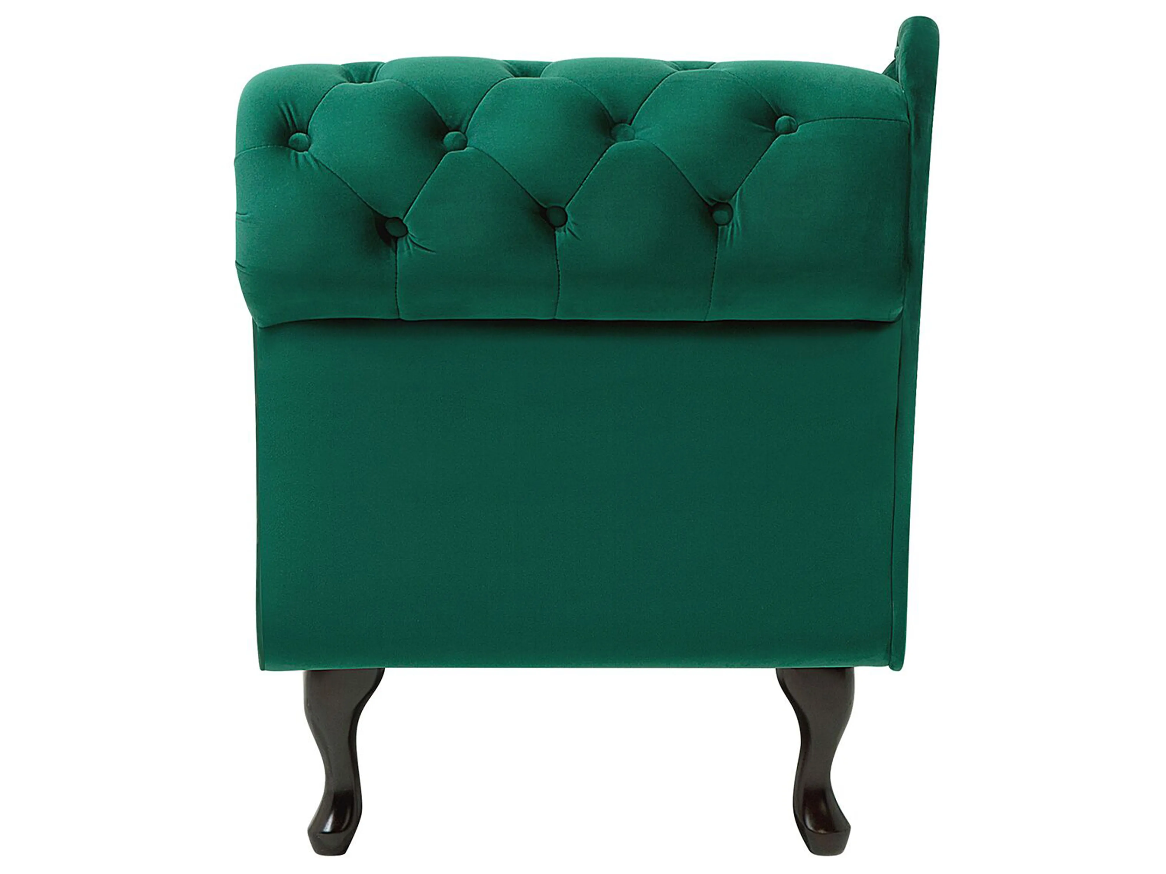 Rechtszijdige chaise longue NIMES Fluweel Groen