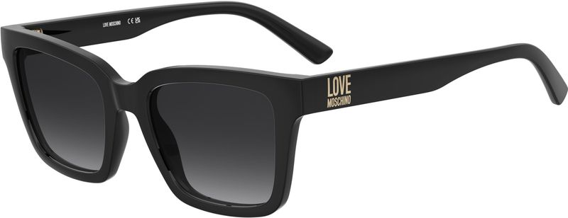 Moschino Vrouw MOL091/S 807/9O Zonnebrillen Acetaat Zwart Grijs Hurken Normaal Gearceerd