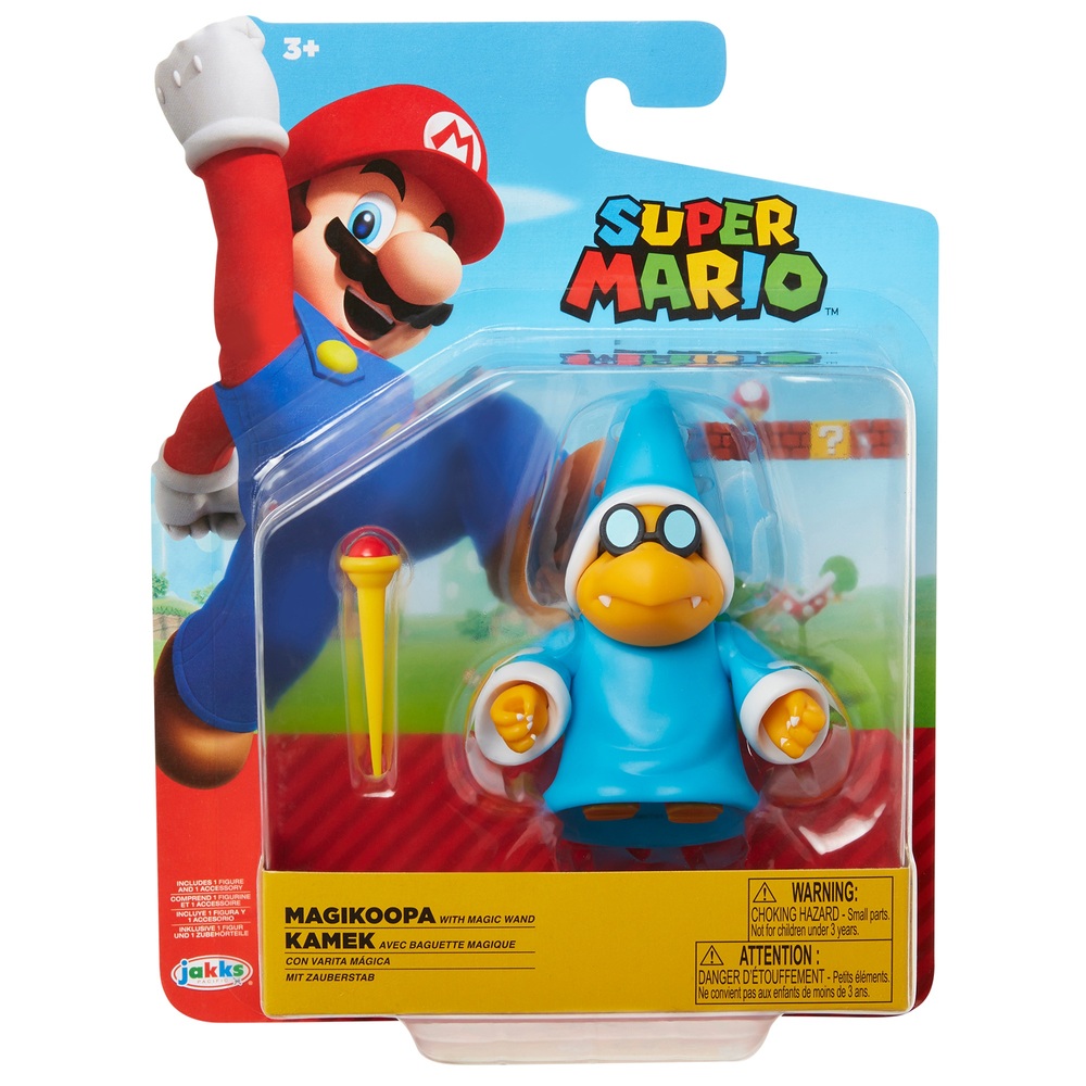 Nintendo Super Mario Magikoopa mit Zauberstab, 10 cm große Actionfigur