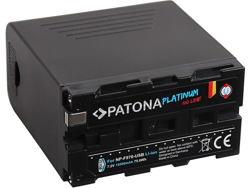 Patona Digitalkamera-Akku für Sony NP-F970 und CCD Serie Batteriesatz für Sony