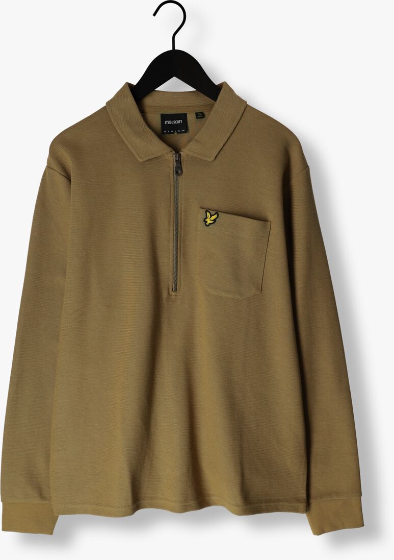 LYLE & SCOTT olijf lyle & scott sweater crest textured quarter zip