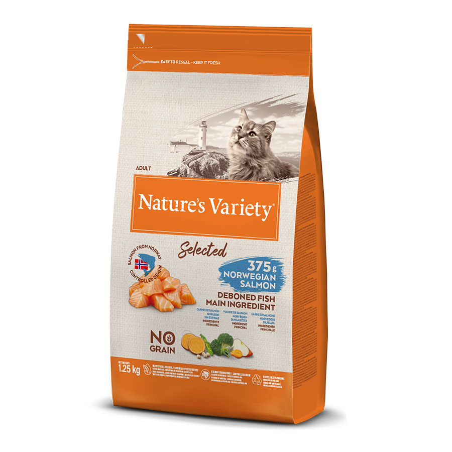 Ração para gatos adultos Nature's Variety Selected Norwegian Salmon