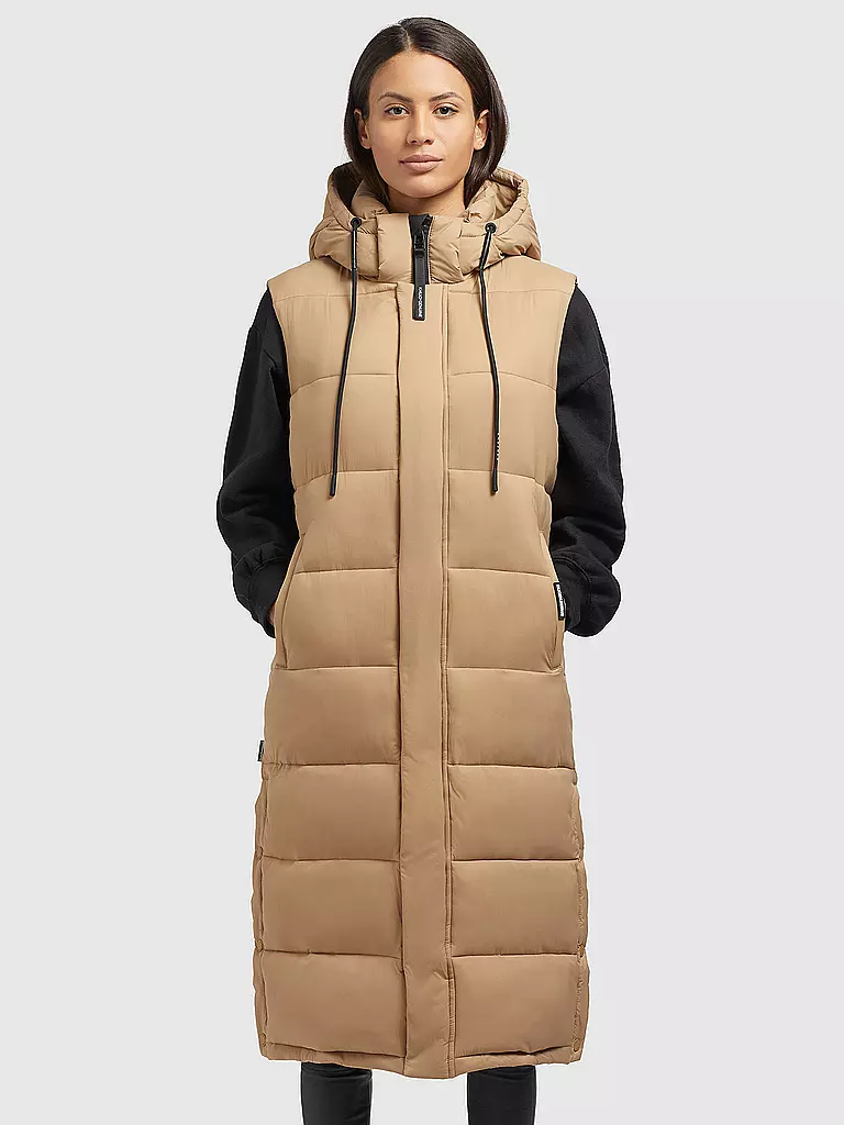 KHUJO Steppgilet THE MAGNETA MATT camel