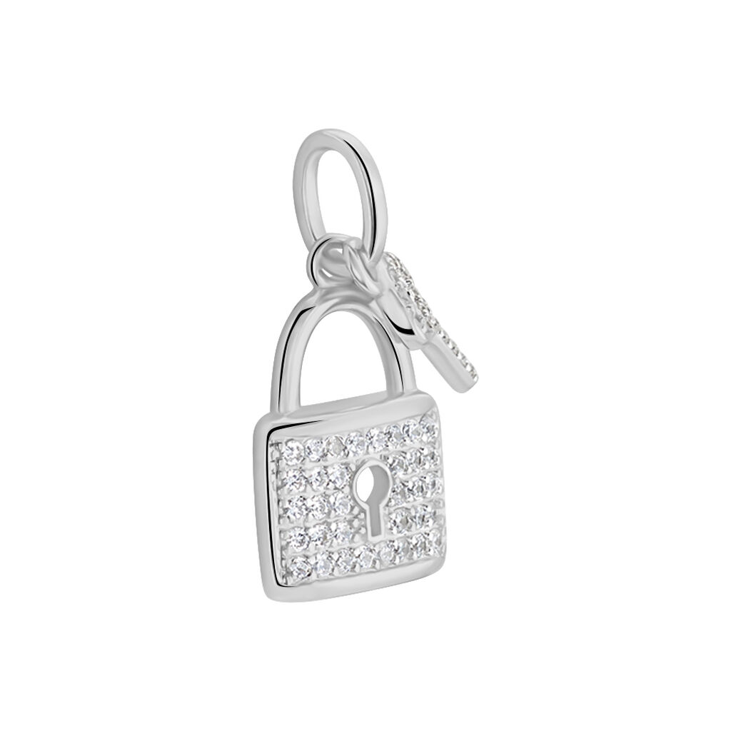 Pendentif Amelot Argent Blanc Oxyde De Zirconium