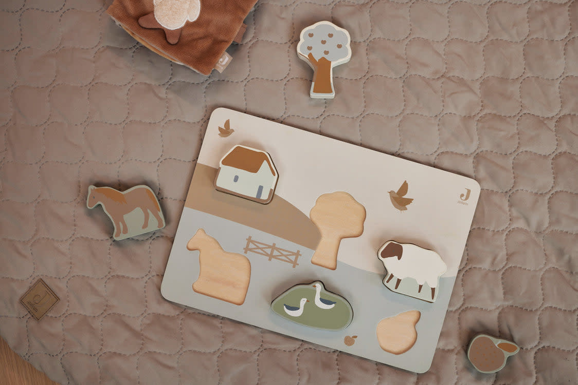 Jollein Jollein houten puzzel Farm