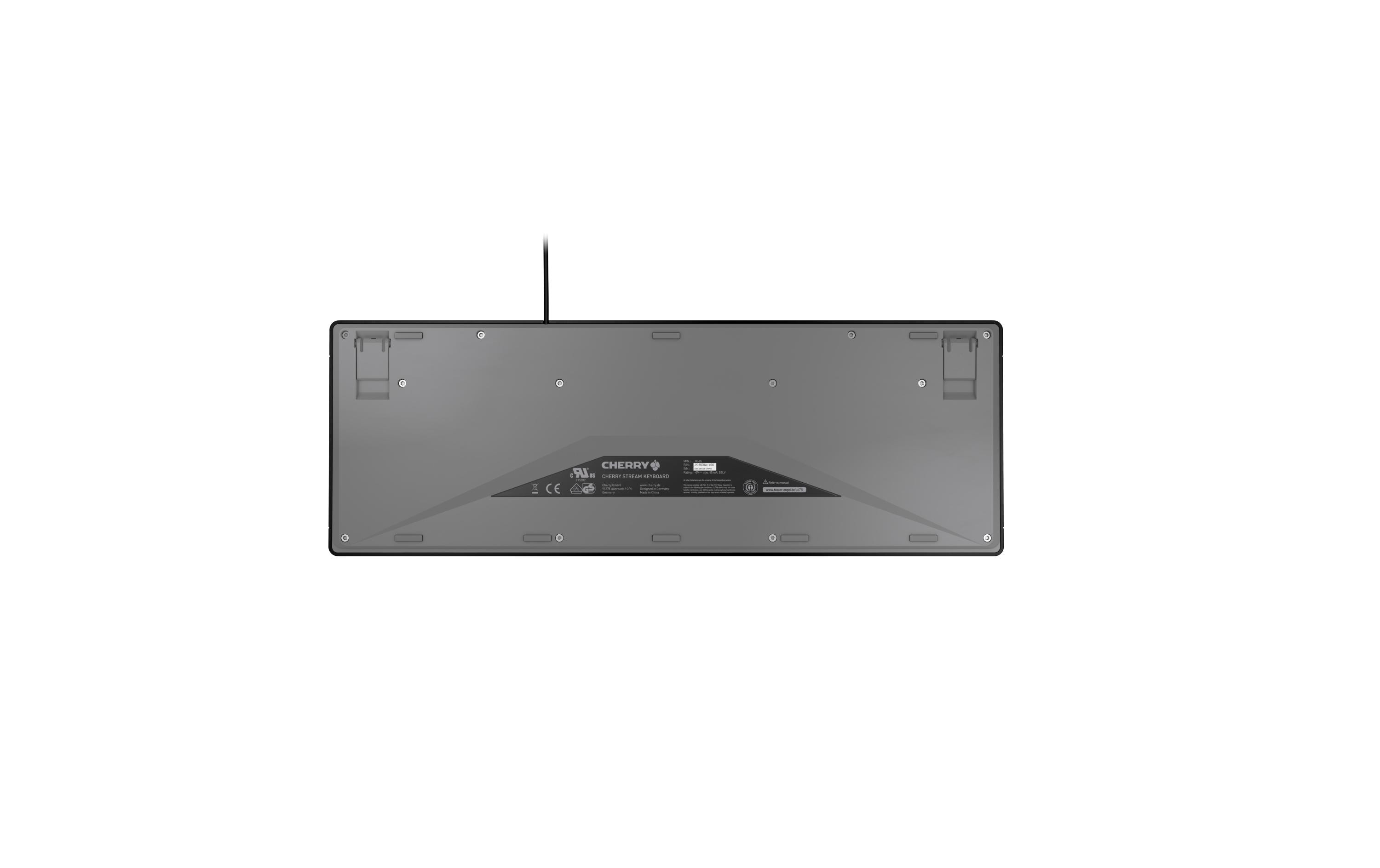 Tastatur Stream DE-Layout SchwarzSchlanke Tastatur mit flüsterleisem Tastenanschlag