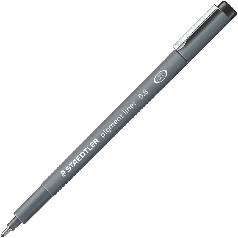 Stylo feutre Staedtler Pigment Liner 308 pointes assorties - Boîte de 6
