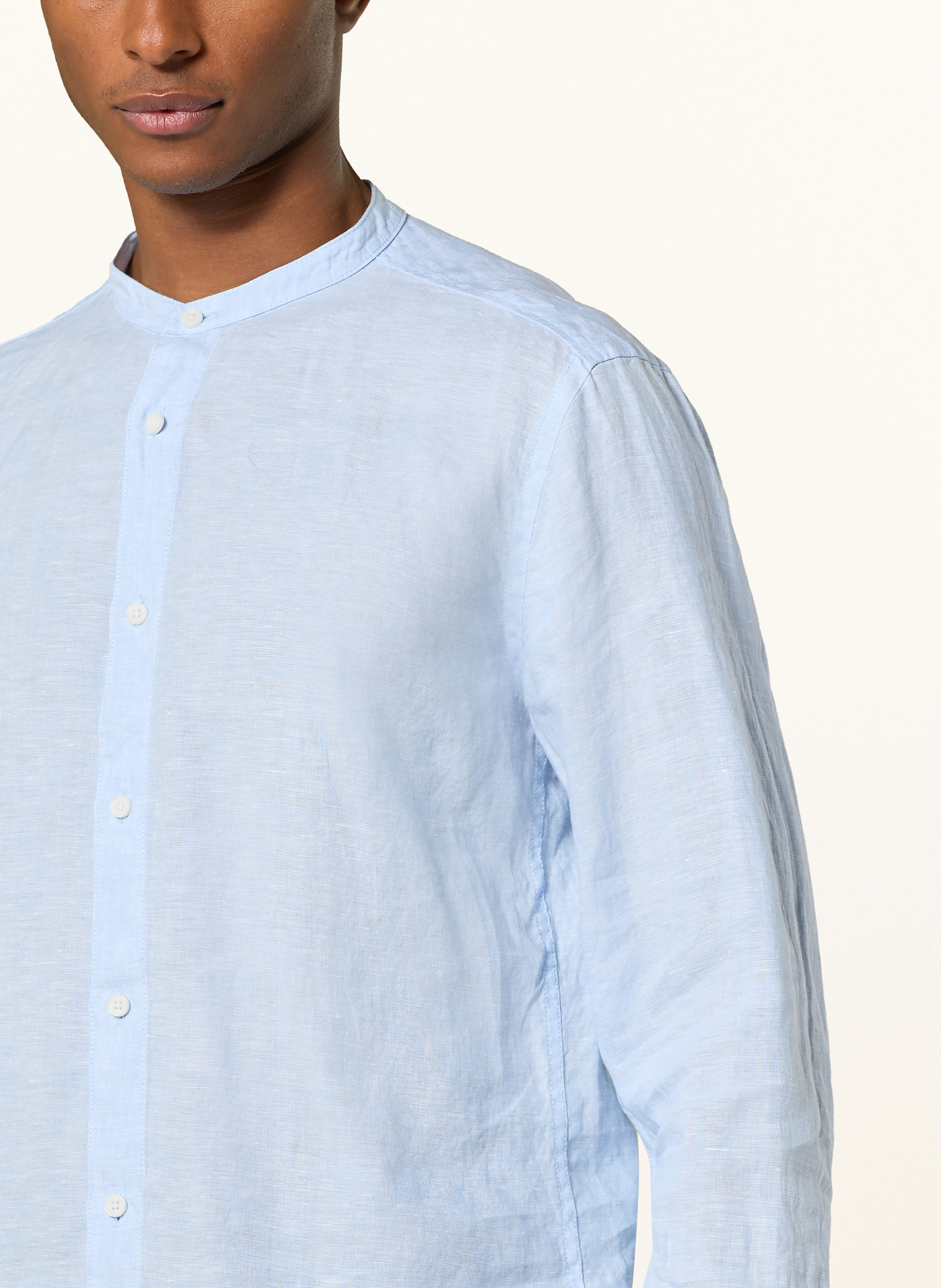OLYMP Leinenhemd Casual regular fit mit Stehkragen