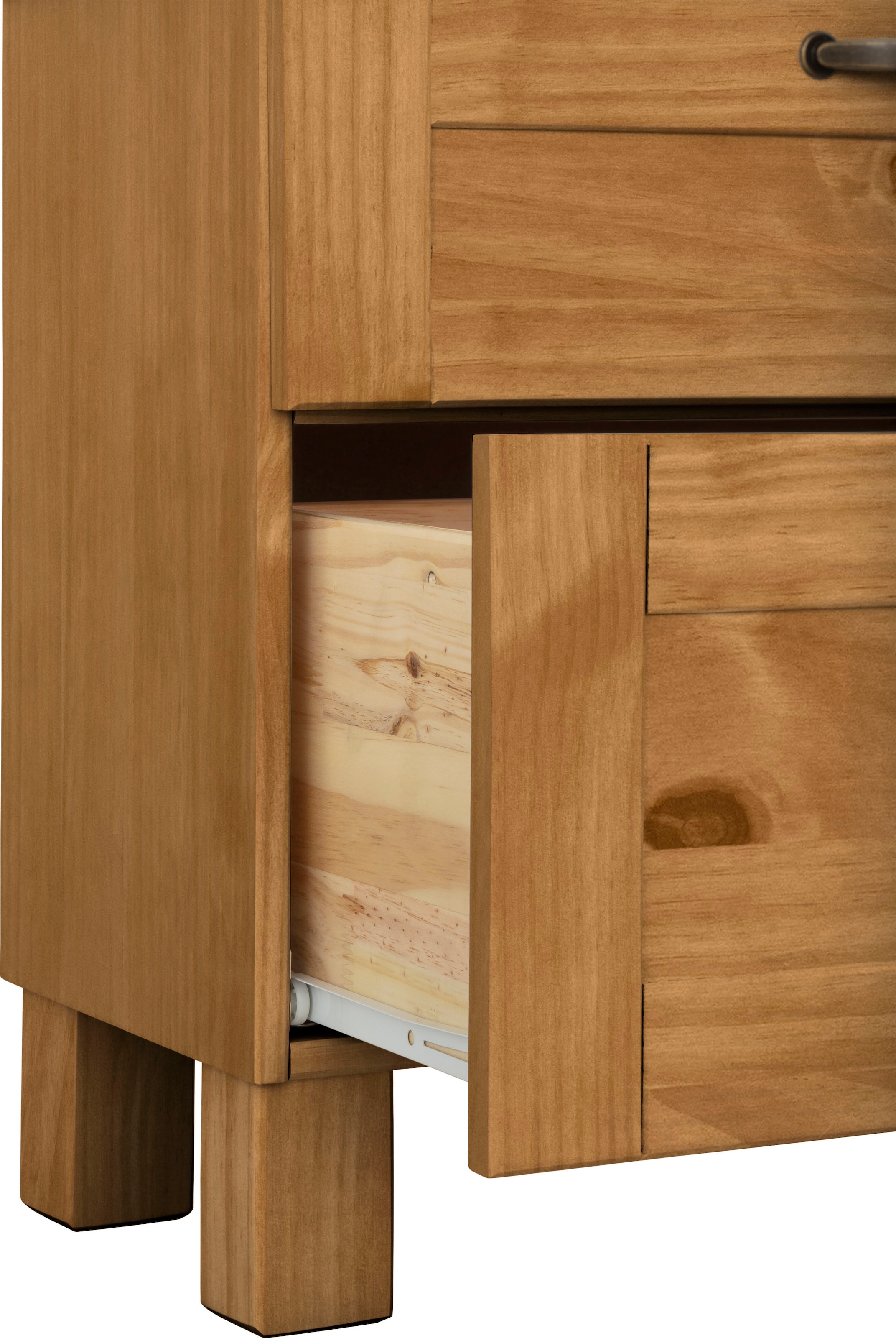 Home affaire Waschbeckenunterschrank »Rodby« FSC®-zertifiziertes Massivholz, Griffe Metall, Breite 60cm, Höhe 55cm