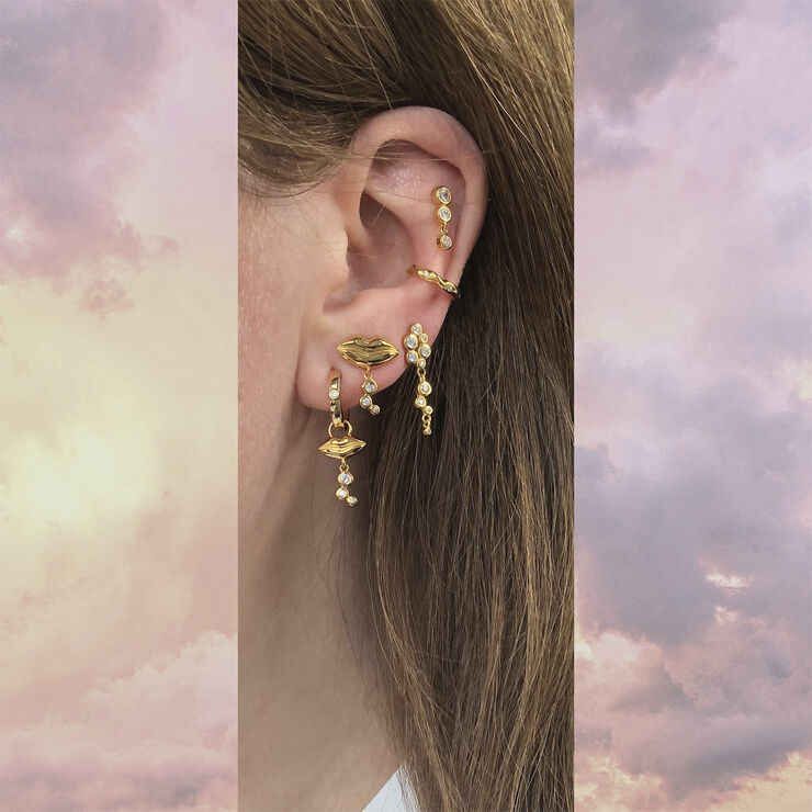The Earring Shop Boca Huggie Gold
