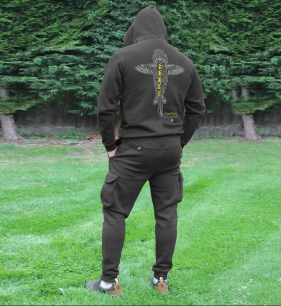 Sweat à Capuche Vass 'Carp Rising' Black