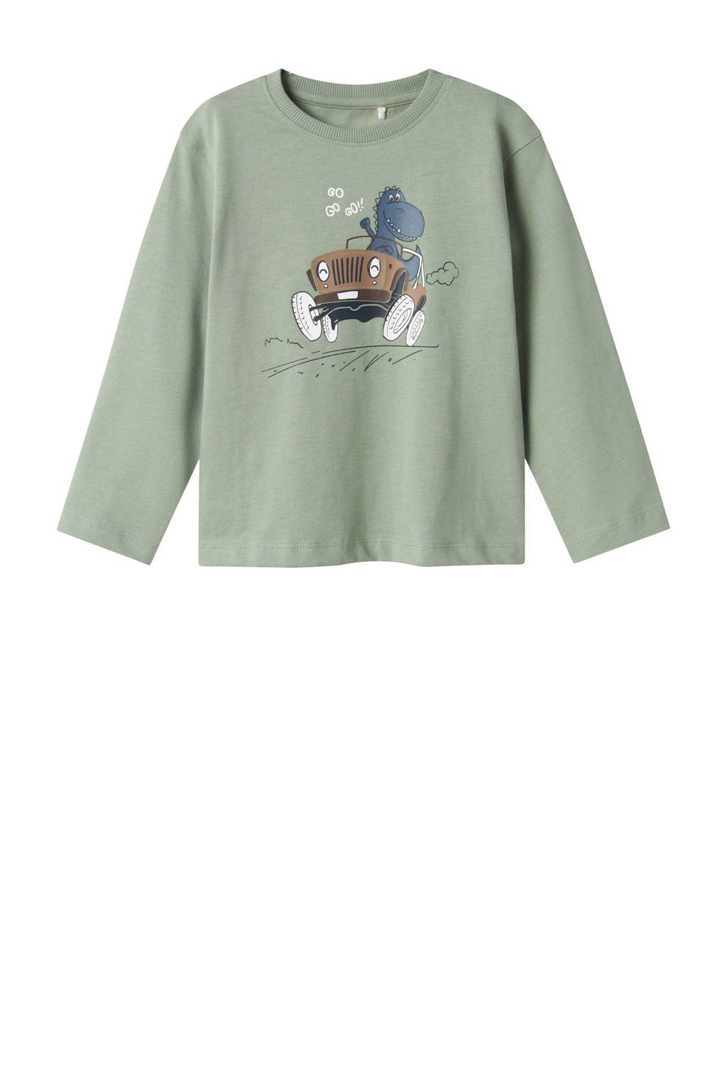 NAME IT longsleeve NMMVICTOR met printopdruk zachtgroen
