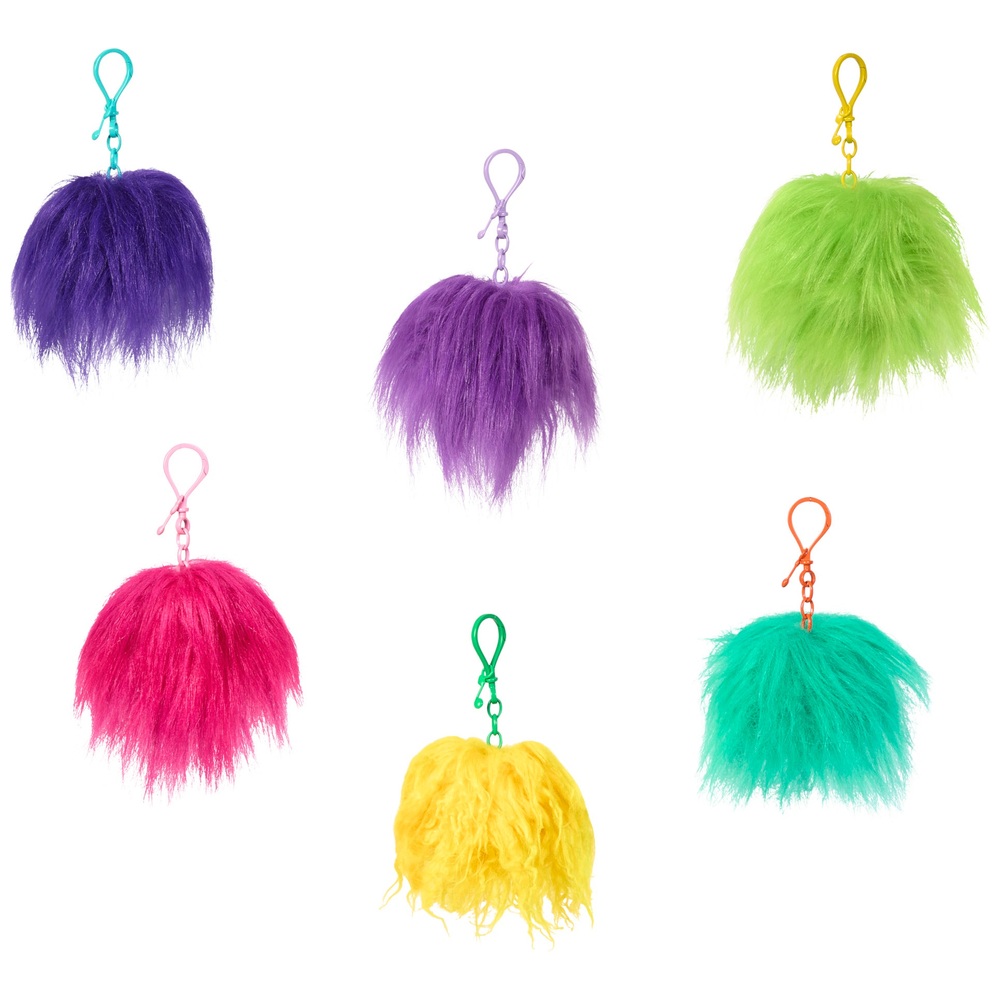 Trolls 3: Zusammenhalten – Regenbogen-Pompons-Schlüsselanhänger-Sortiment