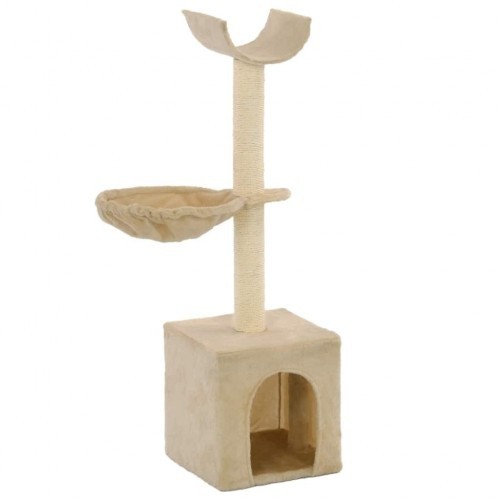 Poste de sisal bege para arranhar