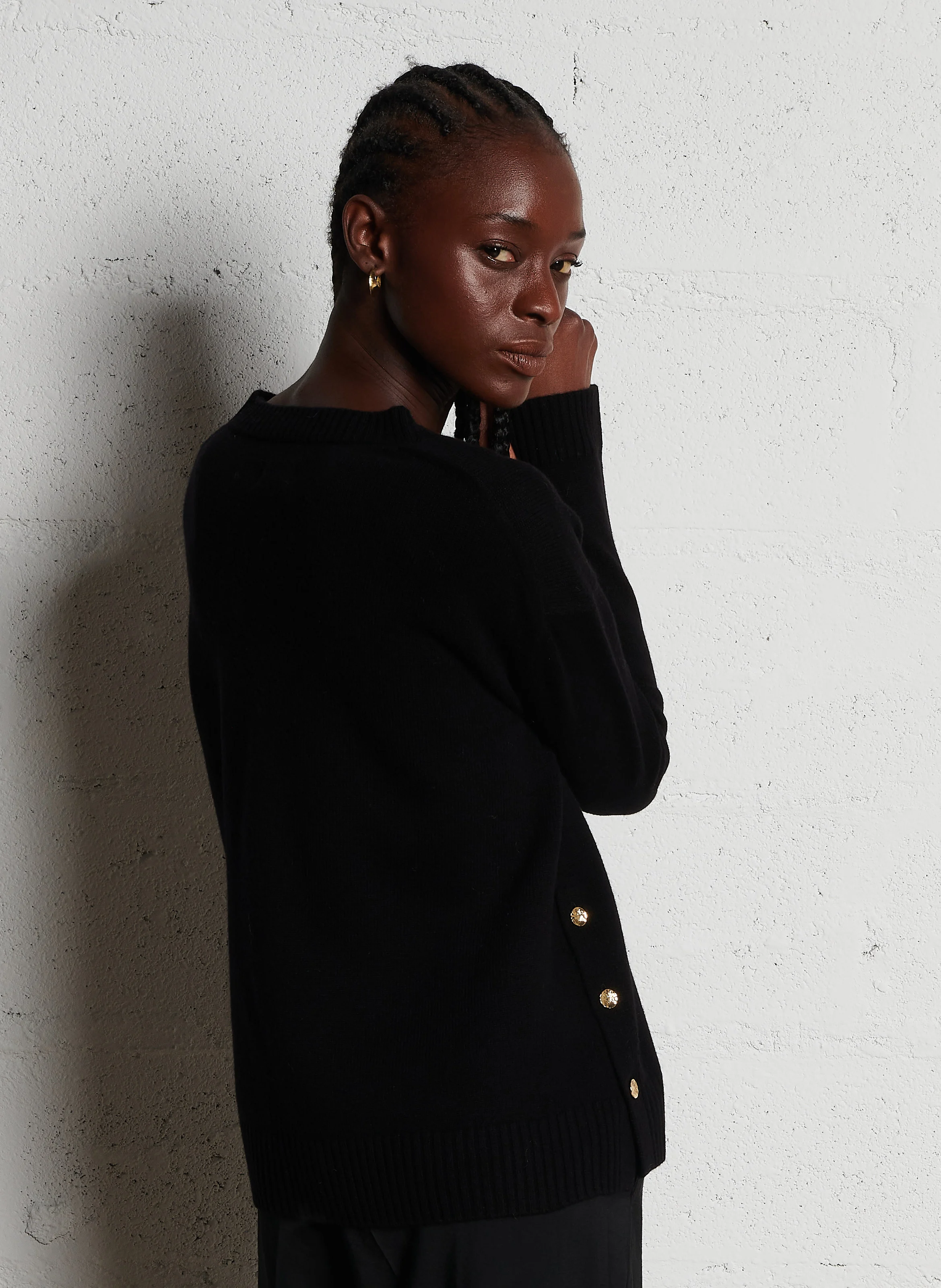 ARIGATO - Pull col rond en laine | Noir