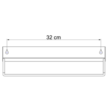 Sealskin Brix wandrek met handdoekrek 35 cm Wit