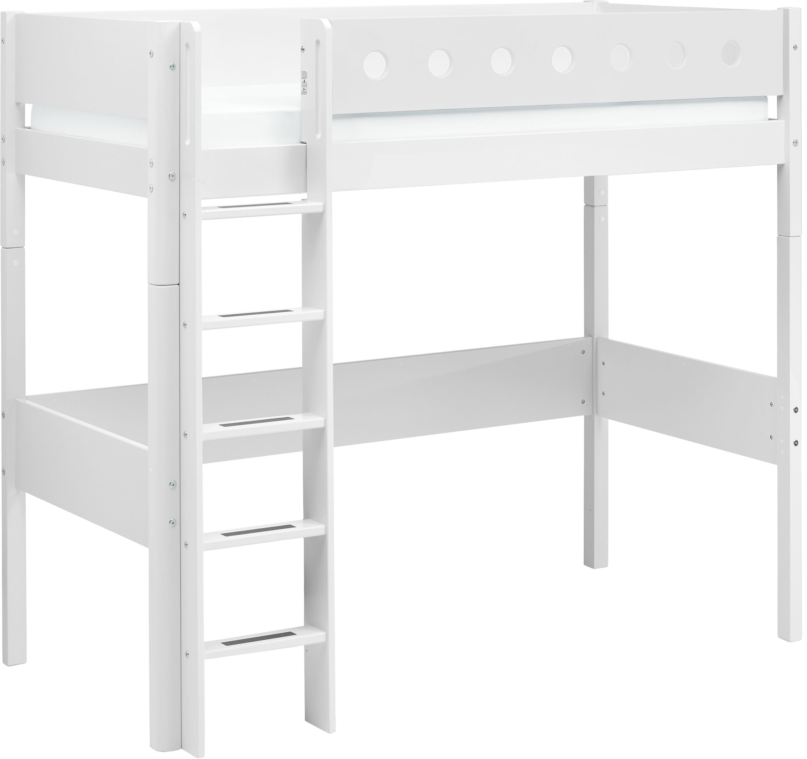 Flexa WHITE Hochbett - Weiss / B: 210.0 cm x T: 100.0 cm x H: 185.0 cm