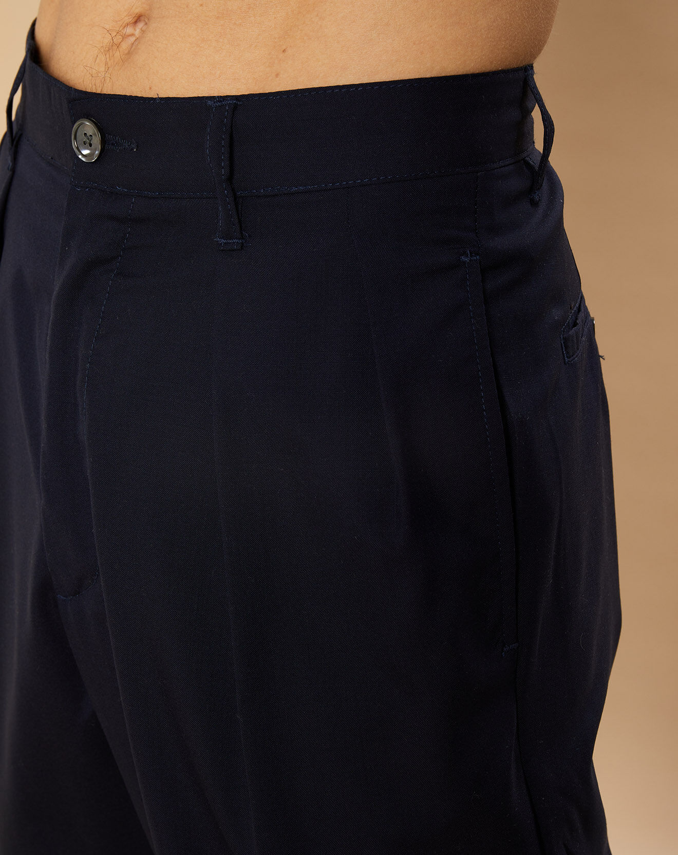 Hartford Pantalon 100% Laine Tom marine