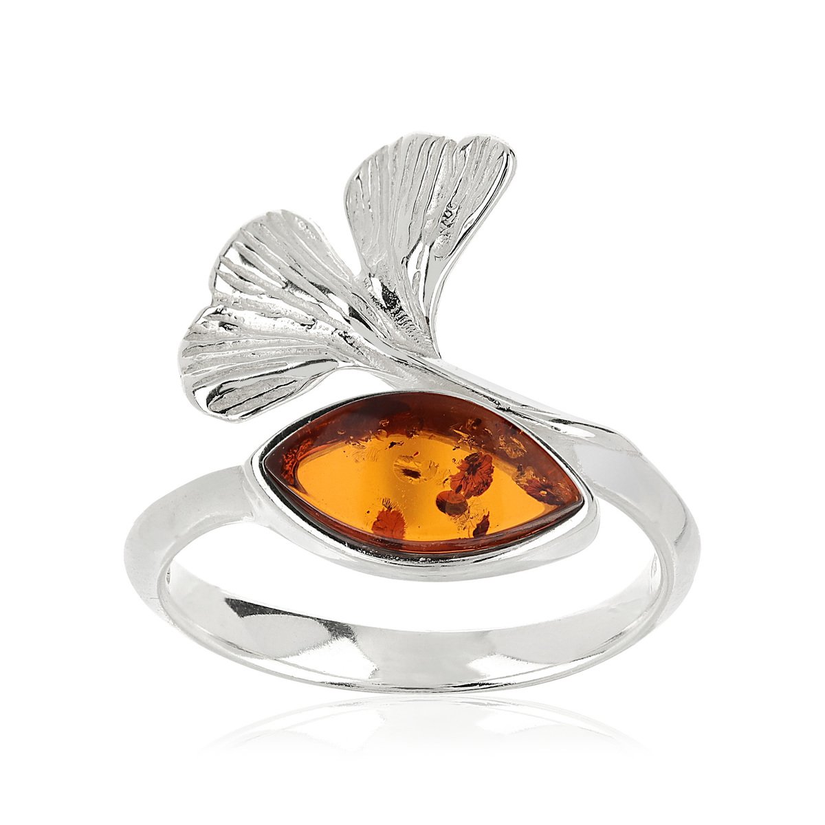 Bague argent 925 ambre