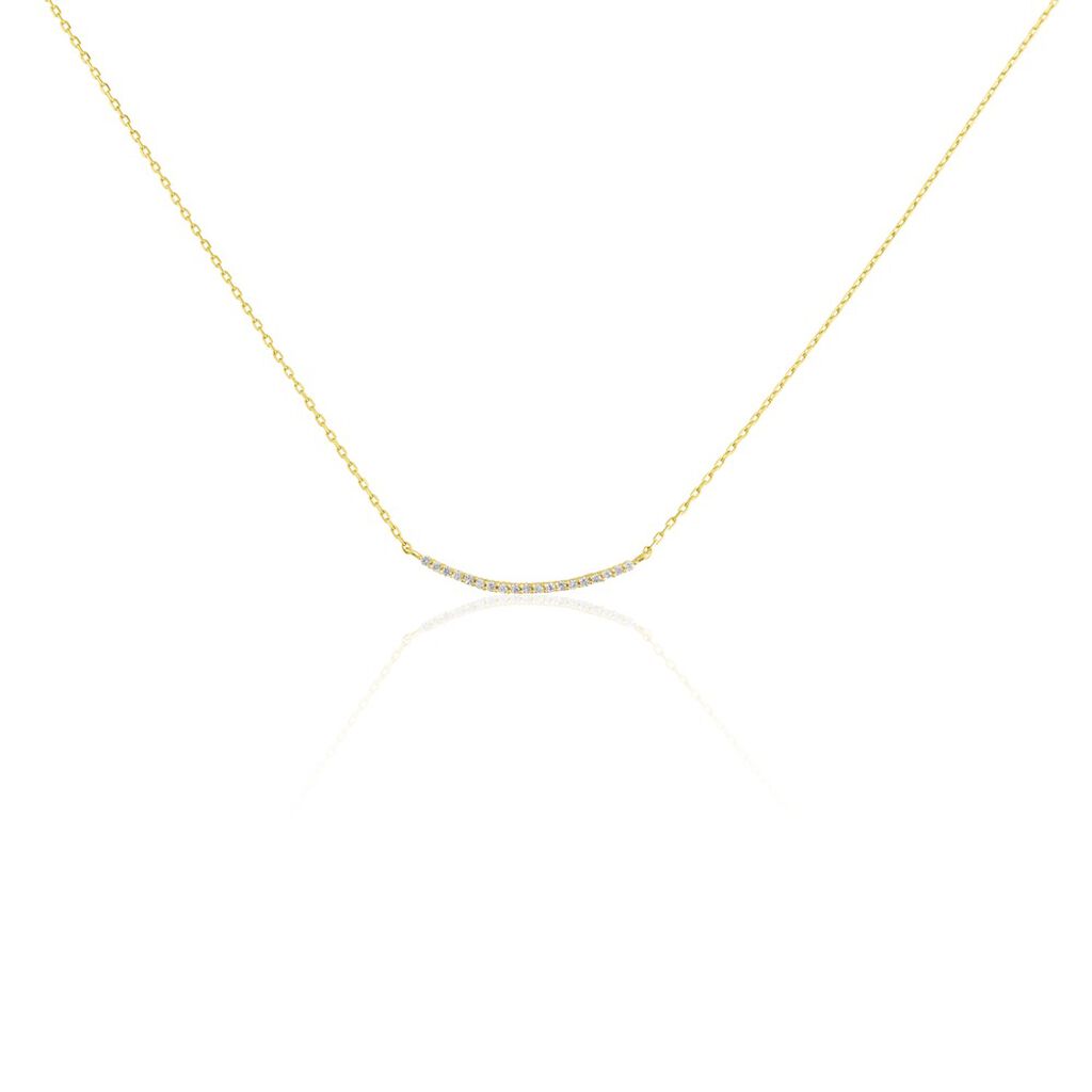 Collier Or Jaune Maximilien Oxyde De Zirconium