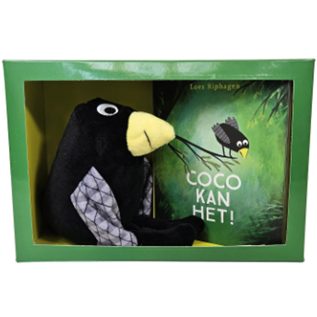 uitgeverij gottmer set kartonboek en knuffel coco kan het!