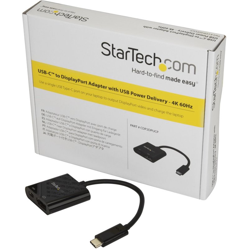 StarTech.com Adaptateur USB-C vers DisplayPort avec USB Power Delivery - 4K 60 Hz