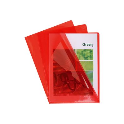 Exacompta - 10 Pochettes coin lisses - A4 - 13/100 - rouge translucide