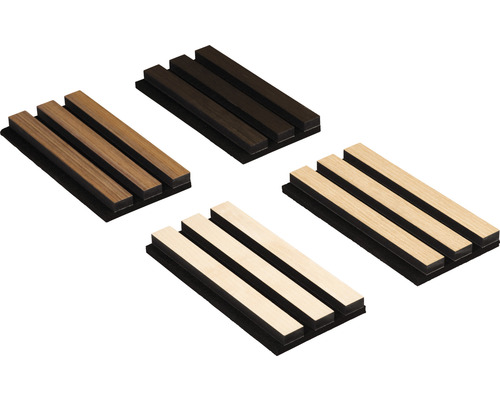 Nordic Acoustics akoestisch paneel, gerookte kastanje, 2400 x 605 x 22 mm