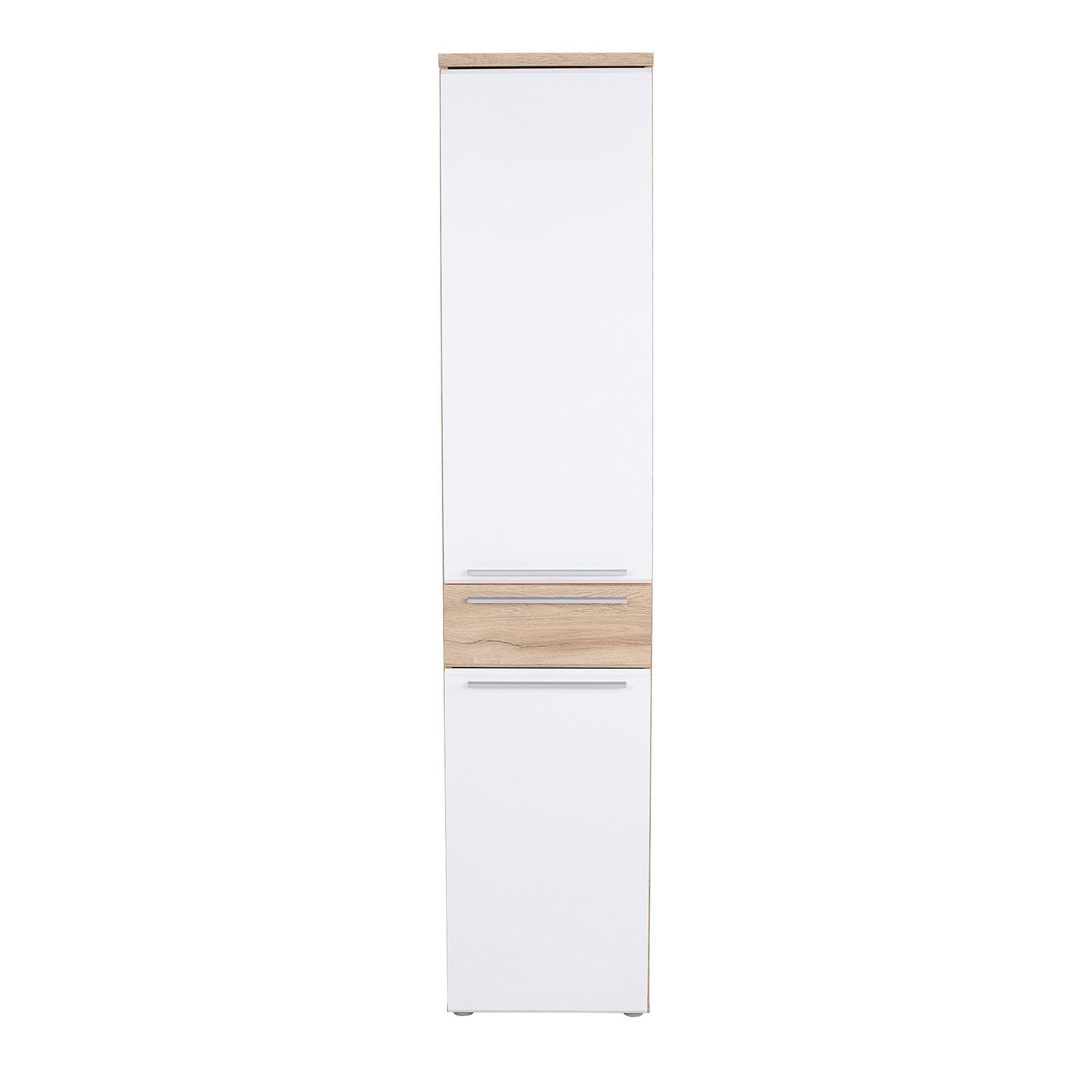 Hochschrank - Bianco Eiche-weiß - 185 cm hoch