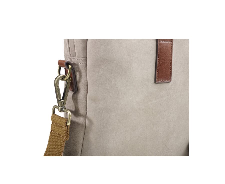 Cartable en velours taupe - HARWINTON