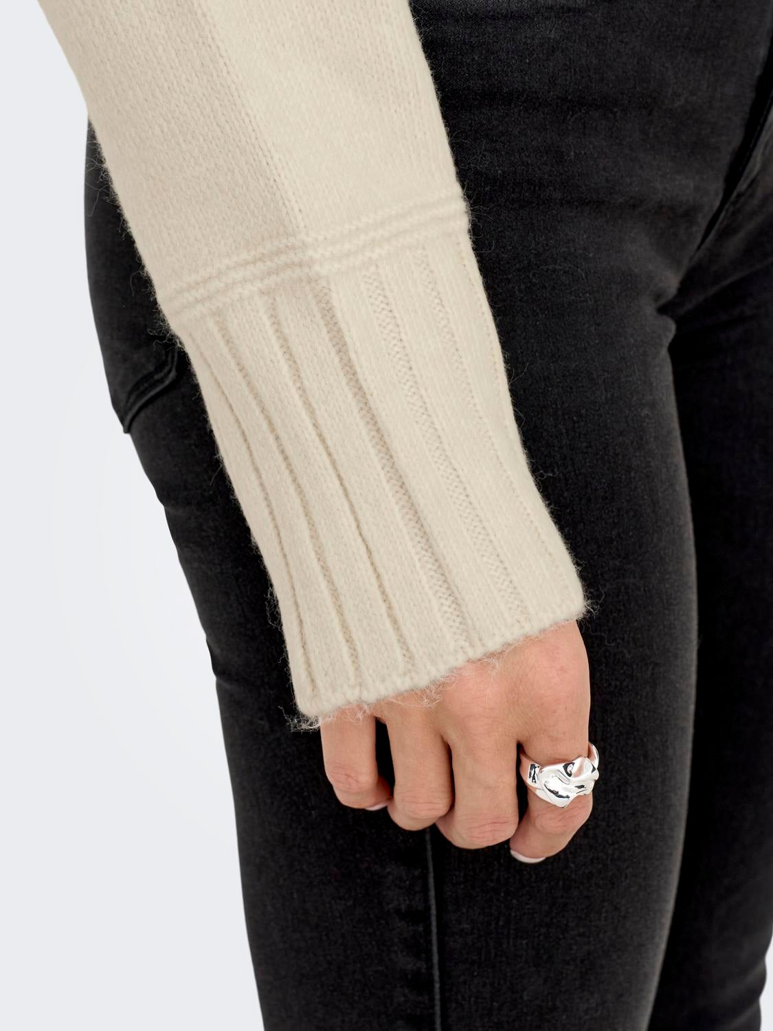 ONLALLIE Strickpullover Whitecap Gray