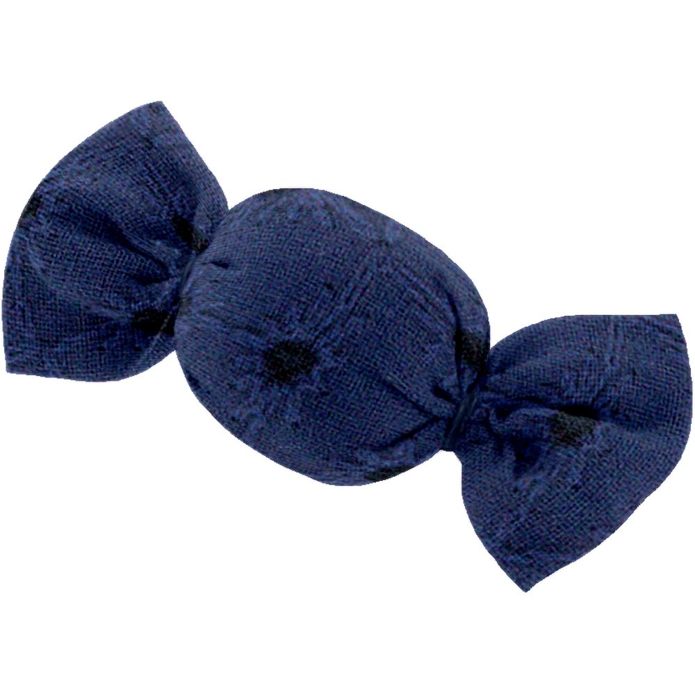 Petite Barrette Mini Bonbon Broderie Anglaise Marine