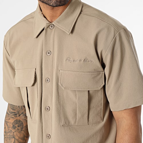Chemise Manches Courtes 2310034 Beige