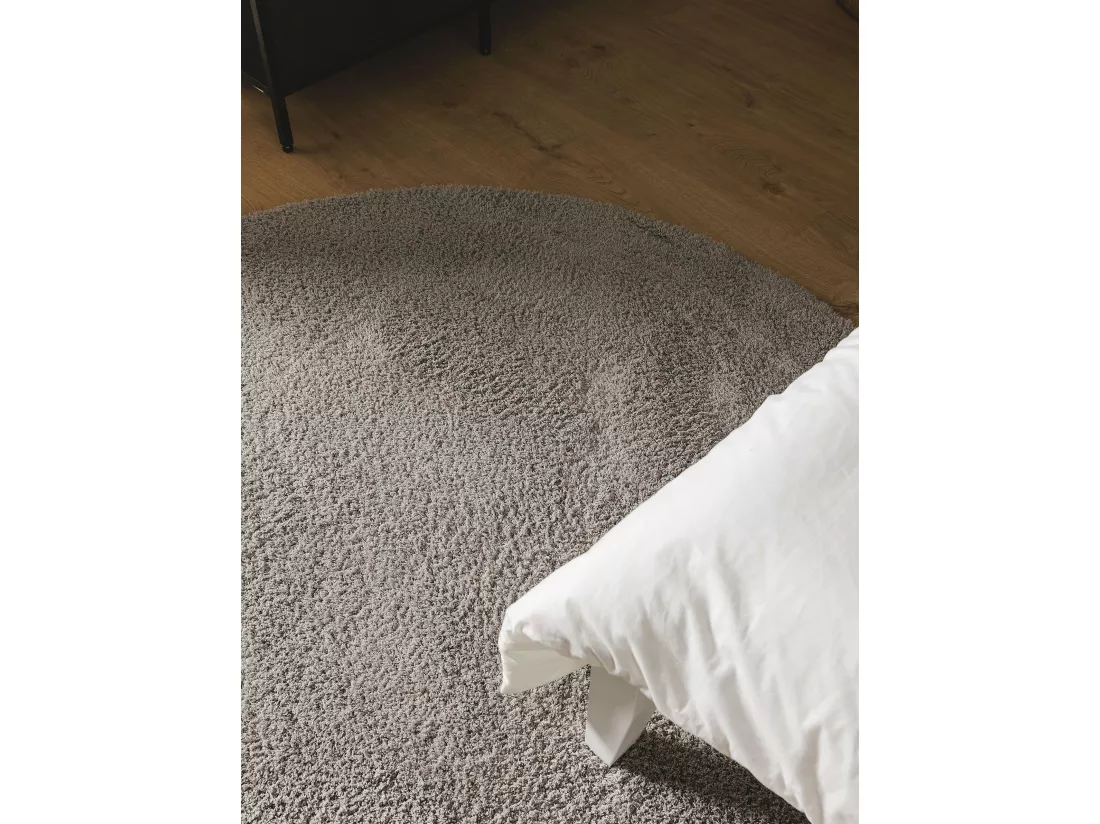Tapis à poils longs rond Soda Gris ø 160 cm rond